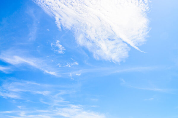 White clouds on blue sky