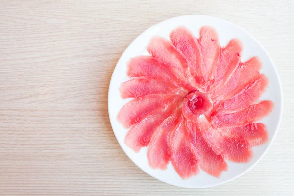 Taze ton balıklı sashimi — Stok fotoğraf