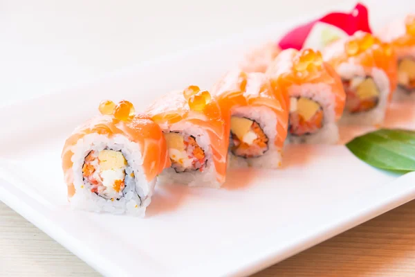 Salmon sushi roll — Stock Photo, Image