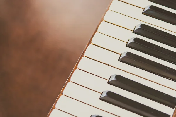 Oude vintage piano toetsen — Stockfoto