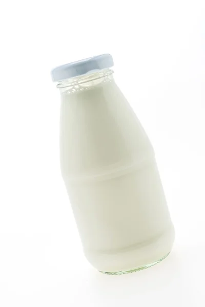 Скляна пляшка молока — стокове фото