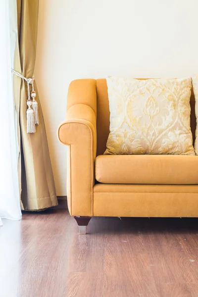 Pillow on sofa in livingroom — Stock Photo, Image