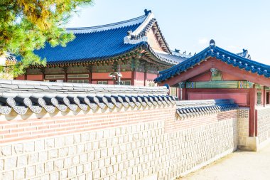 Gyeongbokgung Sarayı 'nın güzel mimarisi.