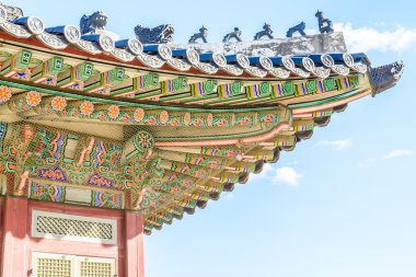 Gyeongbokgung Sarayı 'nın güzel mimarisi.