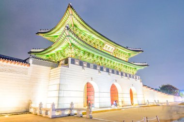 Gyeongbokgung Sarayı 'nın güzel mimarisi.