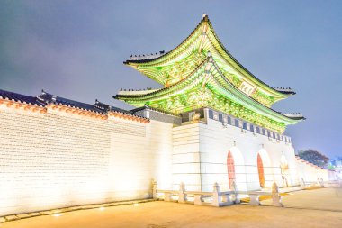 Gyeongbokgung Sarayı 'nın güzel mimarisi.