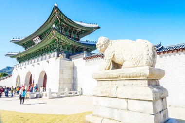 Gyeongbokgung Sarayı 'nın güzel mimarisi.