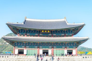 Gyeongbokgung Sarayı 'nın güzel mimarisi.