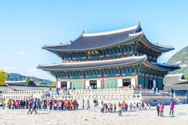 Gyeongbokgung Sarayı 'nın güzel mimarisi.
