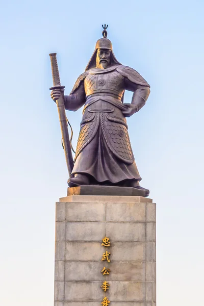 Estátua de soldado em Seul — Fotografia de Stock