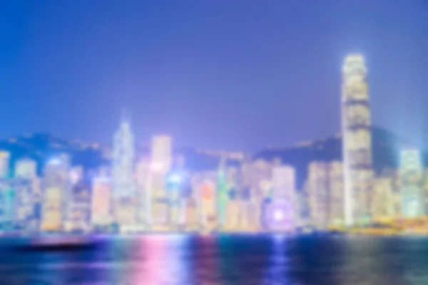 Verschwimmen hong kong skyline city — Stockfoto