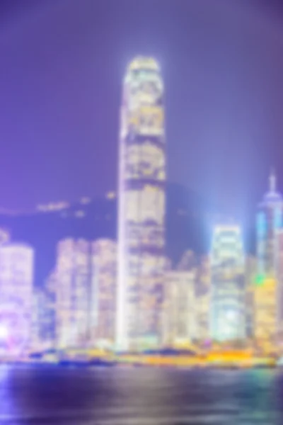 Розмиття Hong kong горизонт міста — стокове фото