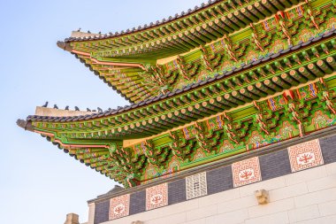 Gyeongbokgung Sarayı 'nın güzel mimarisi.