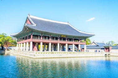 Gyeongbokgung Sarayı 'nın güzel mimarisi.
