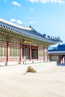 Gyeongbokgung Sarayı 'nın güzel mimarisi.