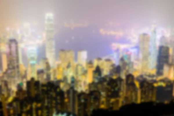 Oskärpa Hong kong skyline city — Stockfoto