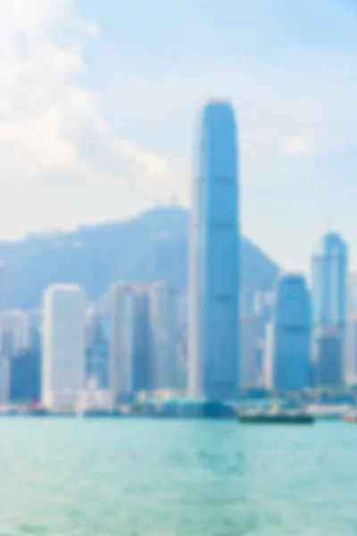 Verschwimmen hong kong skyline city — Stockfoto