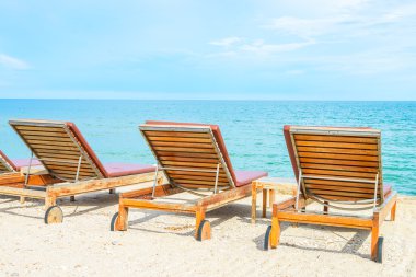 güzel tropikal plaj sandalye