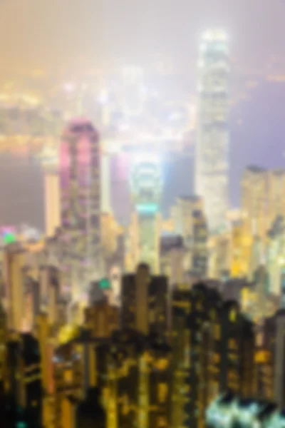 Verschwimmen hong kong skyline city — Stockfoto