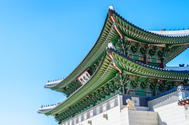 Gyeongbokgung Sarayı 'nın güzel mimarisi.