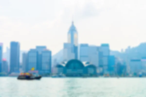 Verschwimmen hong kong skyline city — Stockfoto