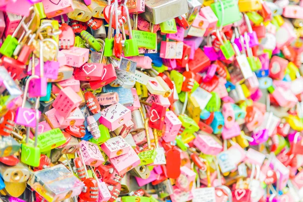 Love Locks Ceremony at N Seoul Tower — Stock Photo, Image