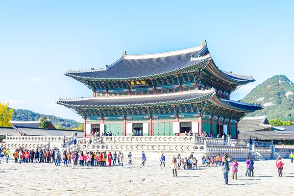 Όμορφη αρχιτεκτονική στο παλάτι Gyeongbokgung — Φωτογραφία Αρχείου