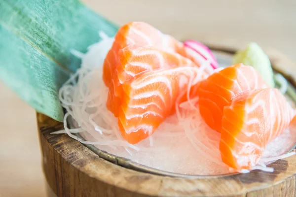 Salmón fresco crudo sashimi —  Fotos de Stock
