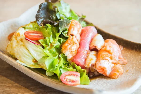 Sashimi seafood salad — Stock Photo, Image