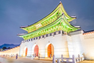 Gyeongbokgung Sarayı 'nın güzel mimarisi.