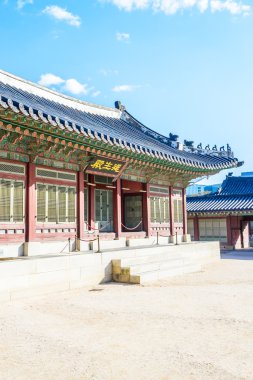 Gyeongbokgung Sarayı 'nın güzel mimarisi.