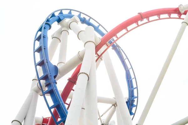 Roller coaster rail ride — Stock Photo, Image