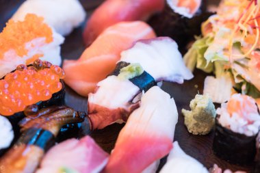 Nigiri suşi Japon gıda tarzı