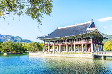 Gyeongbokgung Sarayı 'nın güzel mimarisi.
