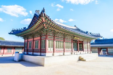Gyeongbokgung Sarayı 'nın güzel mimarisi.