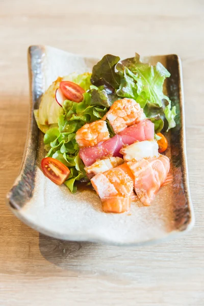 Salada de frutos do mar Sashimi — Fotografia de Stock