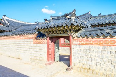 Gyeongbokgung Sarayı 'nın güzel mimarisi.
