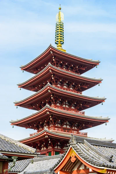 Красивая архитектура в храме Сенсодзи — стоковое фото