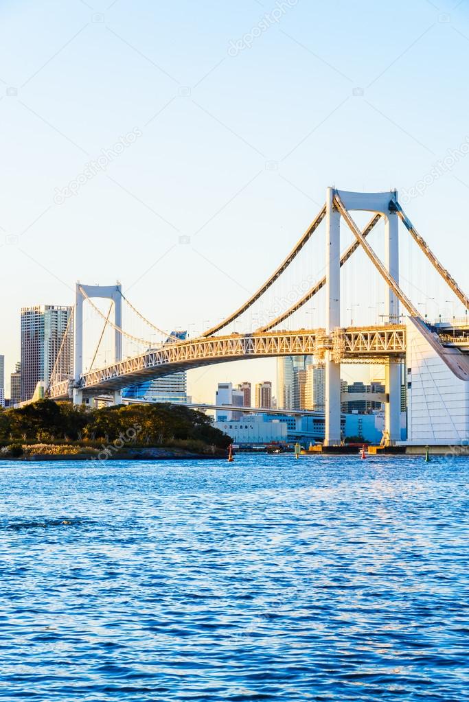 Rainbow bridge in Tokyo city