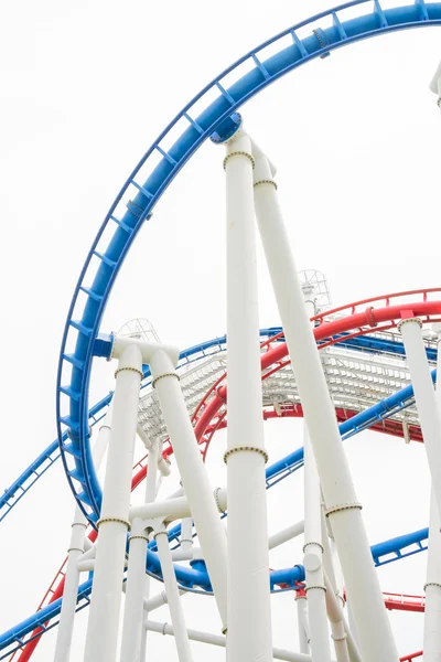 Roller coaster rail ride — Stock Photo, Image