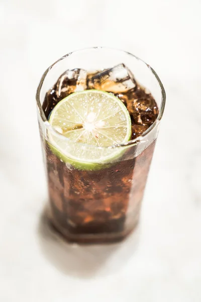 Iced coke glass — Stock Photo, Image