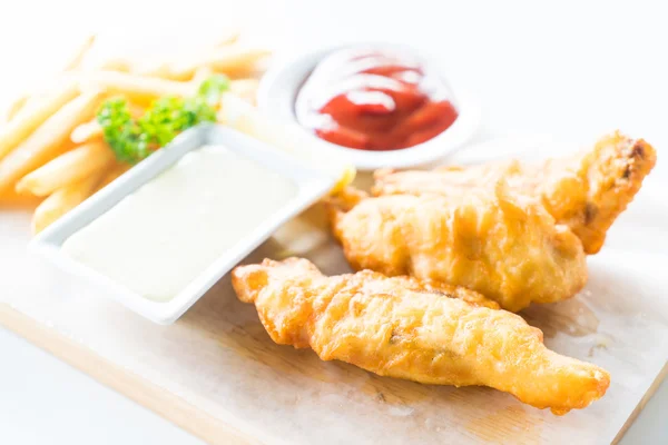 Delicious fish and chips — Stock Photo, Image