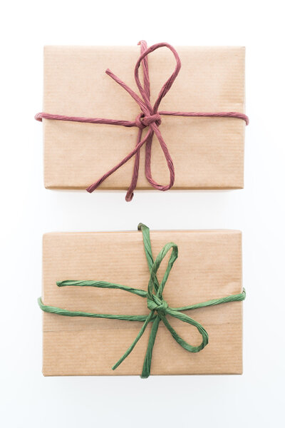 Brown gift boxes