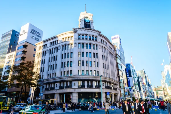 Das ginza-viertel in tokyo — Stockfoto