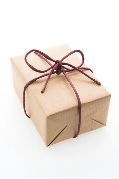 Brown gift box — Stock Photo, Image