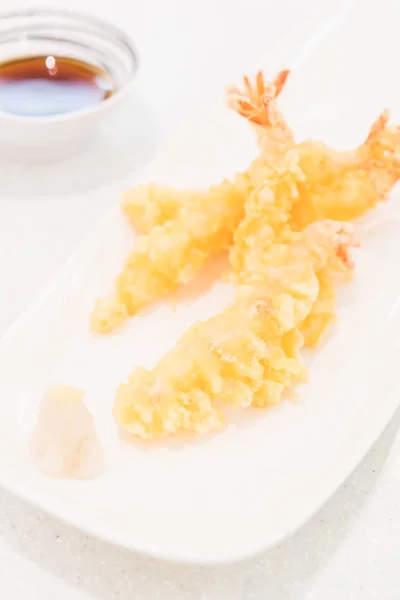 Delicious tempura prawns Royalty Free Stock Photos