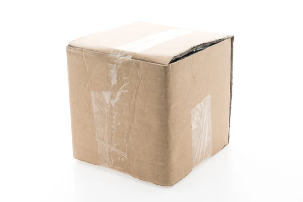 Hnědý papírový box — Stock fotografie
