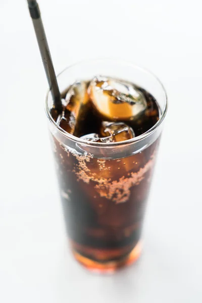 Iced Cola glas — Stockfoto
