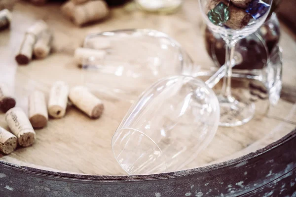 Vasos de vino vacíos — Foto de Stock