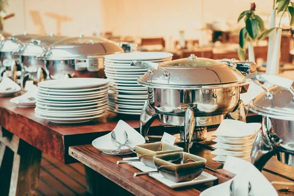 Catering buffet in hotel restaurant — Stock Photo, Image